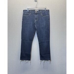 Current Elliott 1570 The Cropped Straight Townhouse Blue Denim Jeans 30